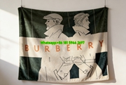 Burberry Vintage Sketch Flannel Throw Blanket for Sofa & Wall Decor B089